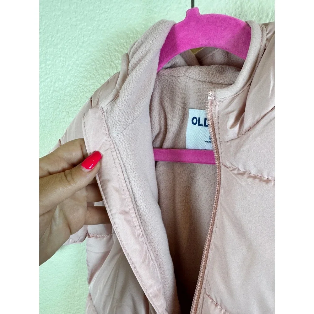 NWT Old Navy Puffer Snowsuit Baby Girls 3-6M Pink Hooded Fleece Lined‎ Bunting